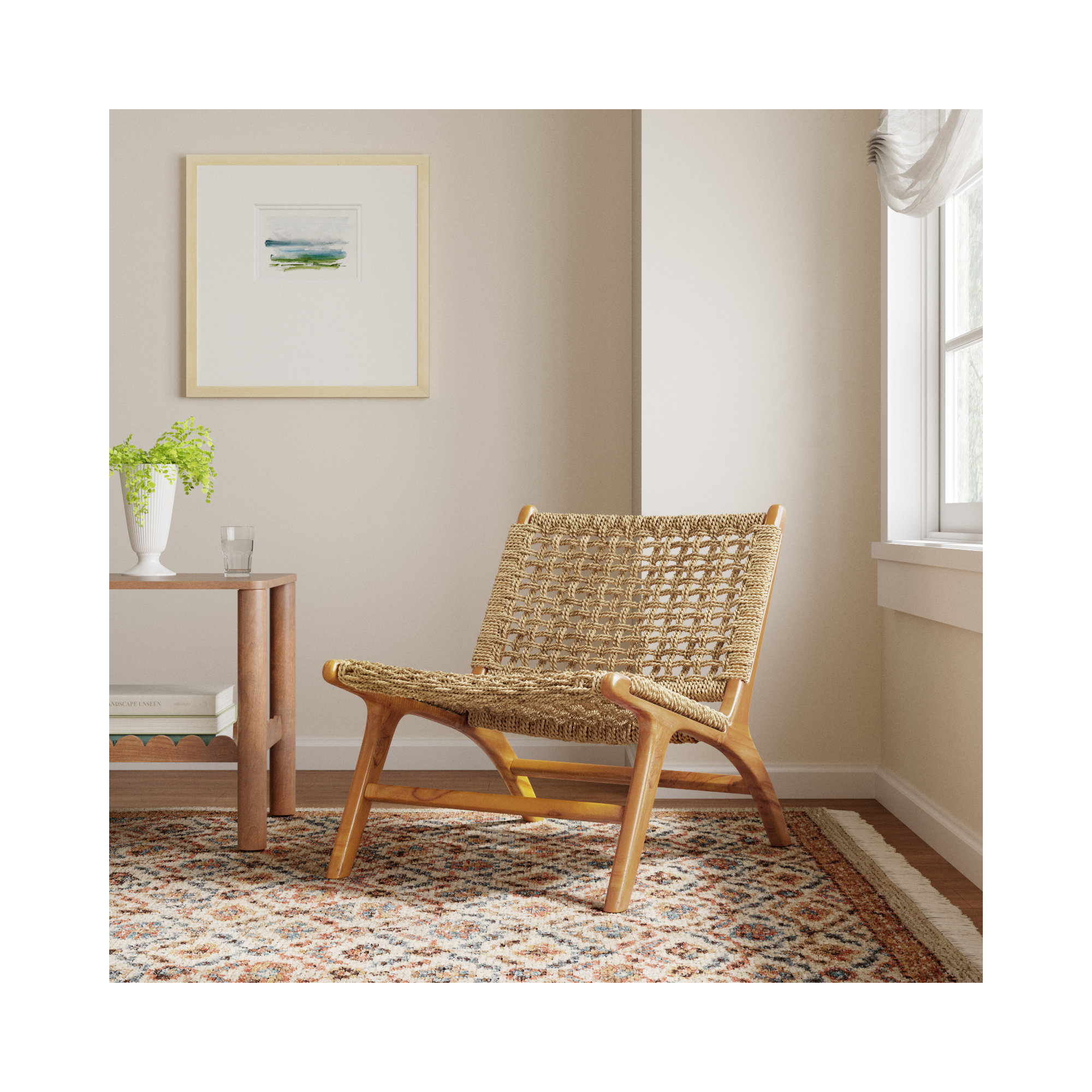 Shireen Upholstered Accent Chair, Brown