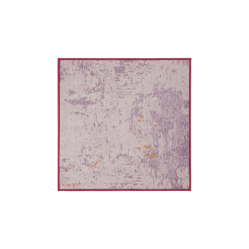 Machine Washable Beige Area Rug, Square 7'
