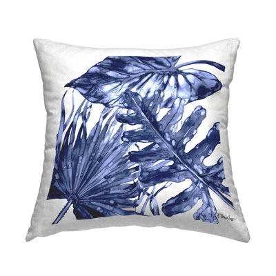 Coussin décoratif à motif de feuilles de palmier Hued par Paul Brent