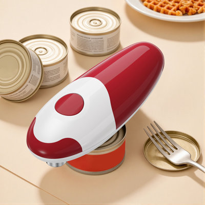 Electric Can Opener Battery Operated, Automatic Hands-Free One-Touch Opener, Fits Almost All Sizes with Smooth Edge Cut (Batteries Not Included)