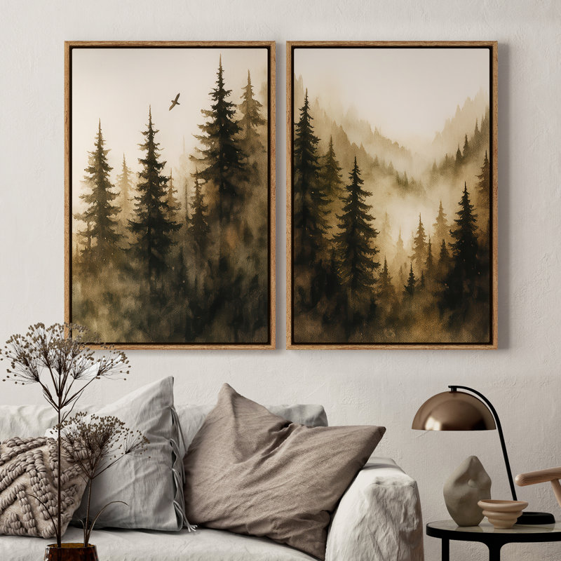 Art mural encadré sur toile, rétro muraux abstraits pour chambre à coucher, Naturel, H 36 po x l 24 po