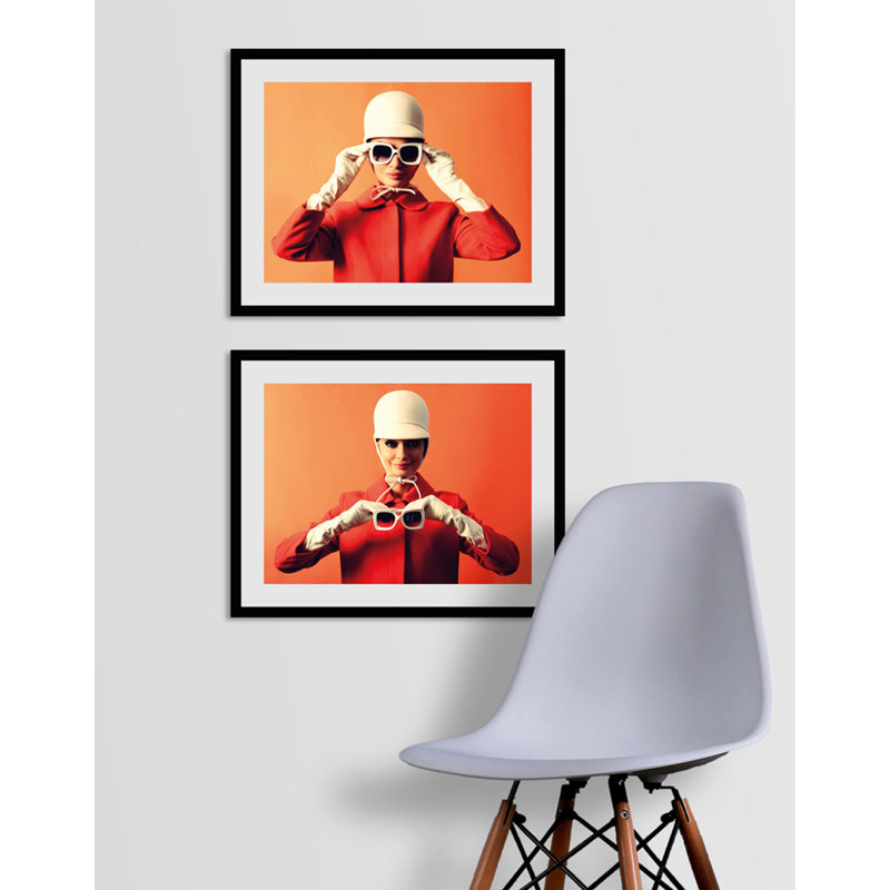Woman With Hat - Single Picture Frame Print, 40 cm H x 30 cm W