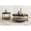Table basse ronde avec tablette de rangement Benson-718579498