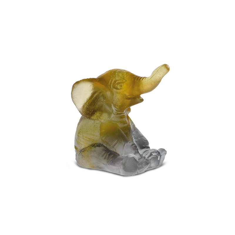 Animal Universe Mini Elephant Figurine, Amber/Gray