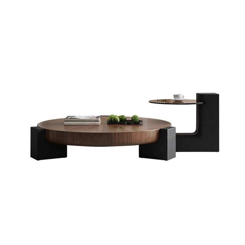 Table basse ronde et table d'appoint