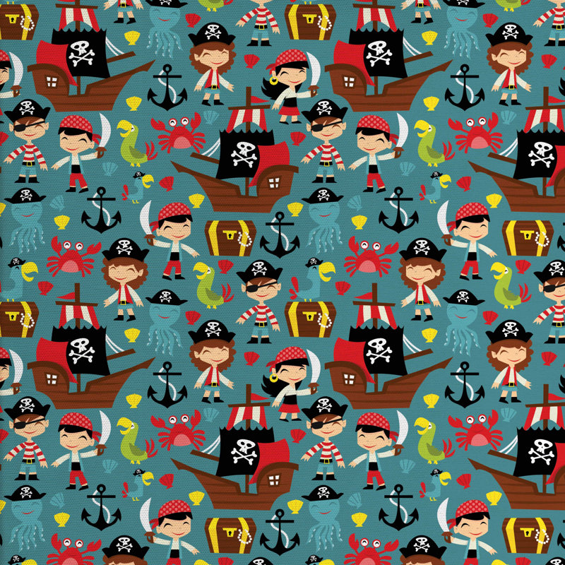 Tissu Pirates, l 58 po x L 108 po