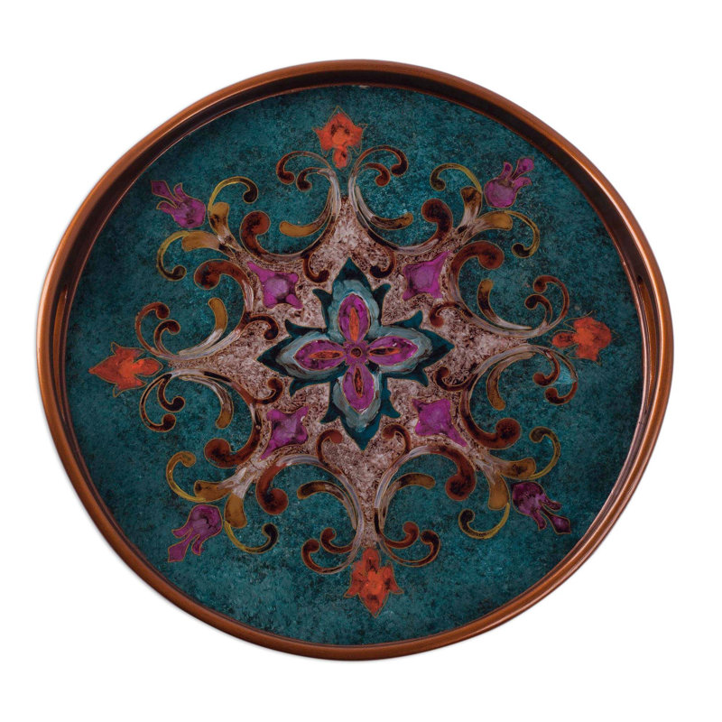 Plateau de coiffeuse orange et andine, Vert