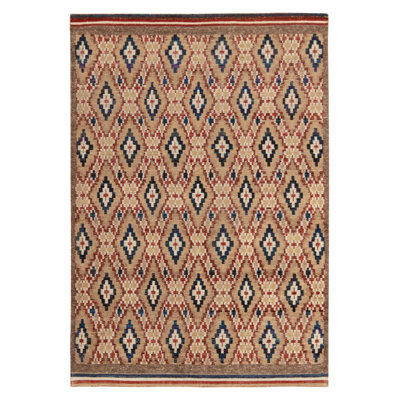 Moroccan Handmade Kilim Wool Geometric Area Rug