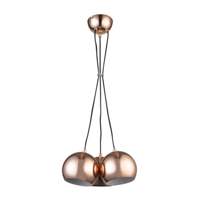Ursina 3 - Light Copper Globe Pendant