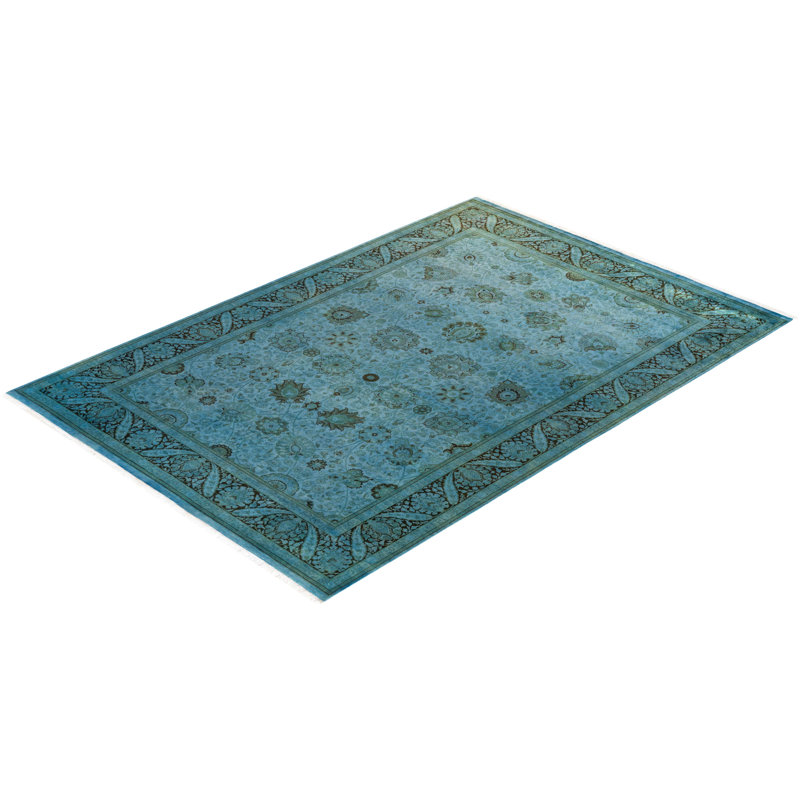Fine Vibrance One-of-a-Kind 6' 1" X 9' 0" Hand Knotted Area Rug