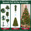 Arbre de Noël artificiel pointu de luxe 4,5 pi avec 300 lumières UL claires, charnières en métal et base pliable facile à assembler, pour la maison, le bureau et les fêtes