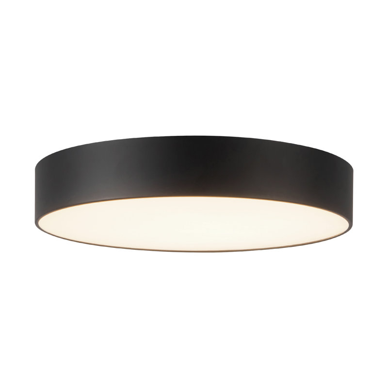 Cherylene 8-in Black dimmable LED Flush Mount, Matte Black