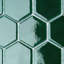 Metro Ion 2" Hex Emerald 11-1/8" x 12-5/8" Porcelain Mosaic Tile