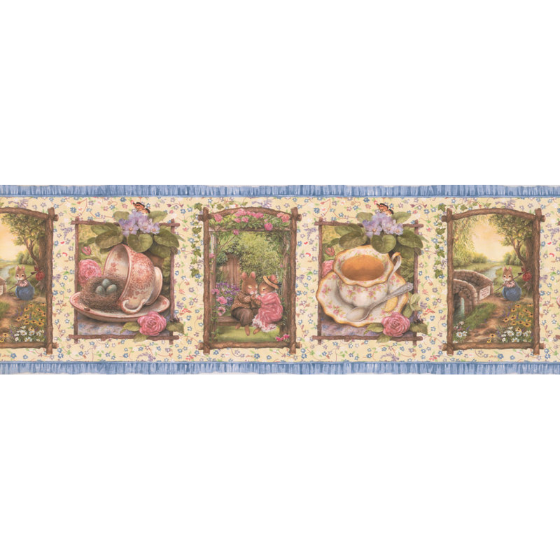 Bordure de papier peint abstrait Modoli Teacups