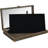 Wooden Tempered Glass Top Jewellery Display Case with Metal Hinge and Removable Black Luxurious MDF Velvet Display Pad
