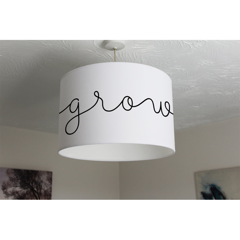25cm H Canvas Drum Pendant Shade ( Clip On )
