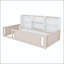 Lit simple au sol avec tablettes de rangement-2077673538