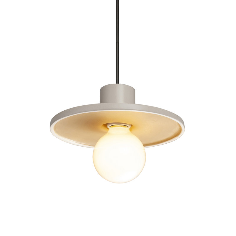 Luminaire suspendu 1 lumière Juliea, Noir mat, Gloss White