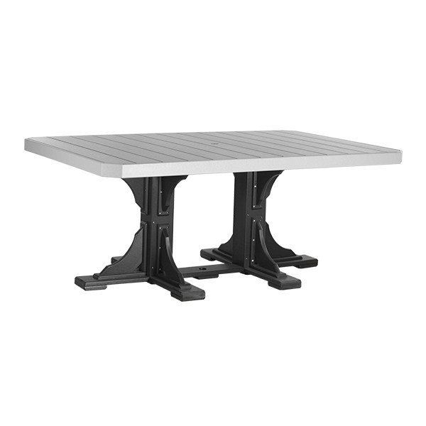 Table rectangulaire Cuesta, Noir, H 36,25 po x l 74 po x P 48 po, Gris colombe
