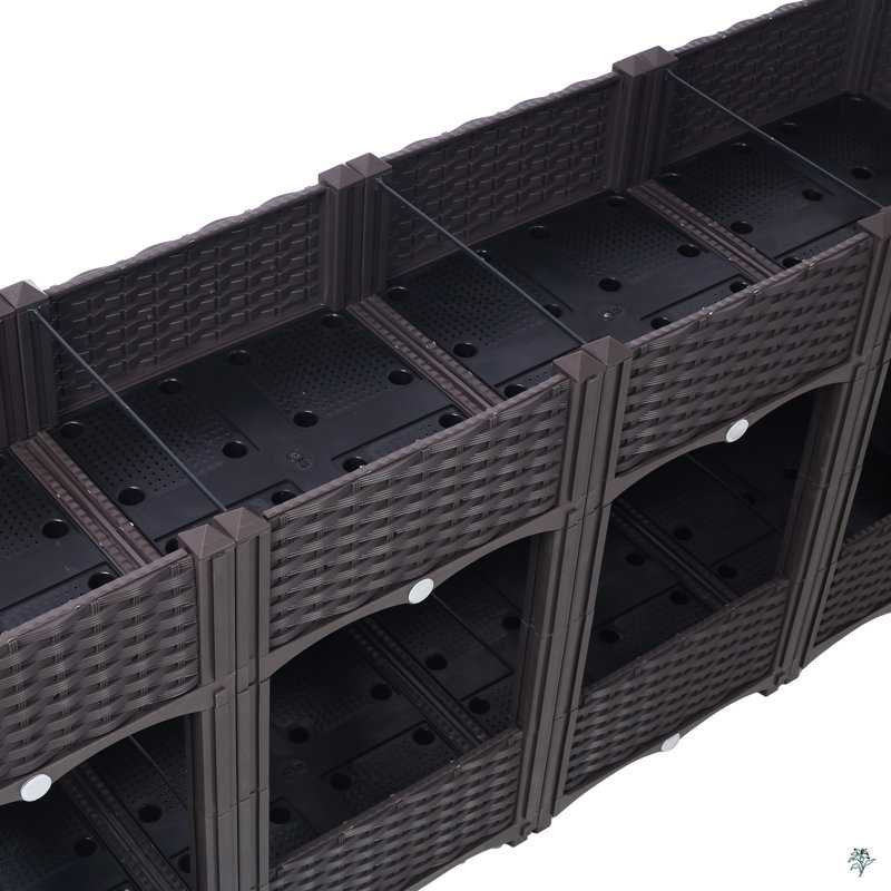 Planter Raised Beds - Elevated Planter Garden Box With Drainage Plug Raised Garden Beds For Vegetable/Flower/Herb Outdoor Standing Planter Beds Gardening Kit,63"X15.7"X27.7"