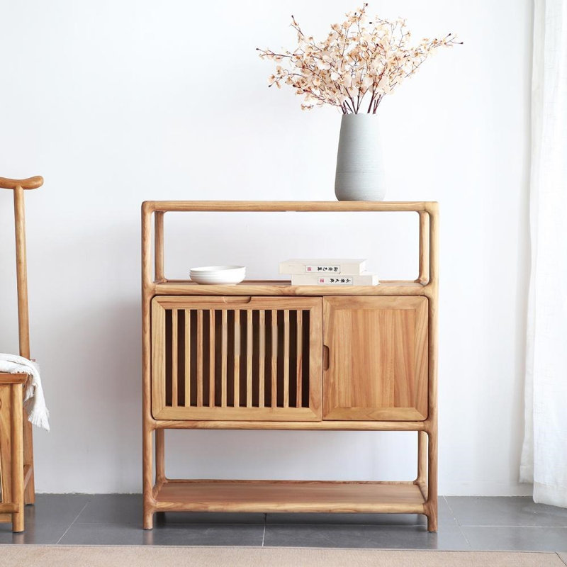 Retro-Style Small-Sized Sideboard, Burlywood