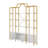 78 Inch 4 Tiers Bookshelf, Storage Cabinet Display Shelf, X Bar Gold Frame