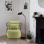 Chaise de salon rembourrée Wrought Studio ™ capitonnée, chaise d'appoint en tissu de lin texturé, bleu marine-1556639155