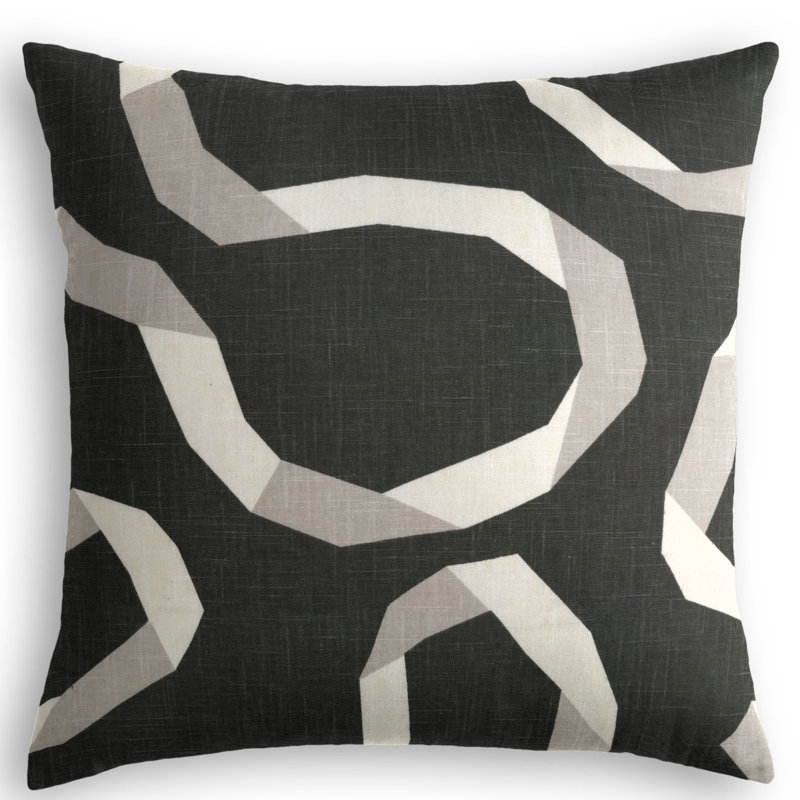 Vento Linen Square Pillow Cover & Insert, 16" x 16", Persimmon