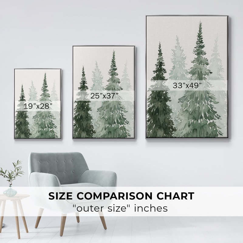 Winter Washed Coppice II, reproduction d'art sur toile, Encadrement argenté, H 41 po x l 27 po x P 1,5 po
