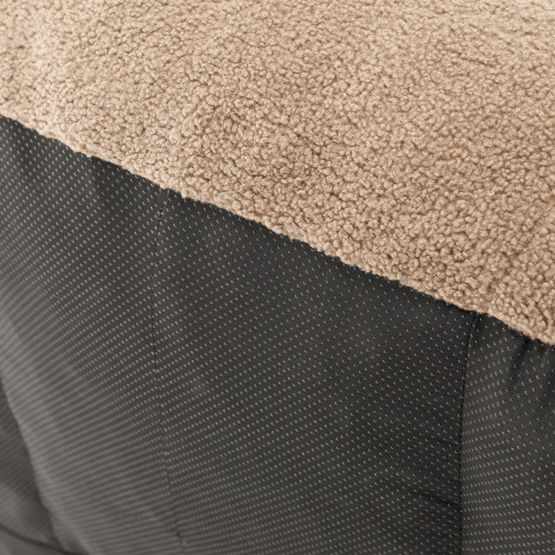 Fauteuil à billes pour adulte en tissu 37 po Compression, Peluche café