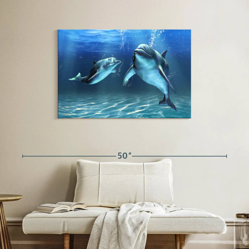 Crowle Dolphins, 26" H x 39" W