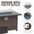 Outdoor Rectangular Rattan Propane Gas Fire Pit Table