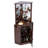 Corner Industrial Bar Cabinet, Wine Table for Liquor & Glasses, Sideboard