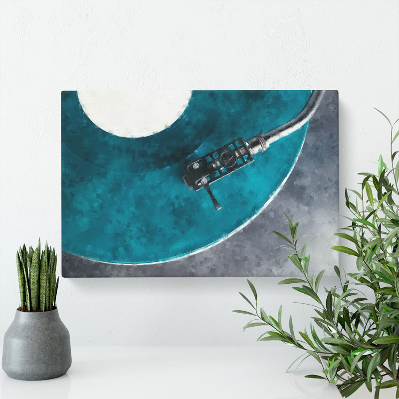 The Record Player Needle - Wrapped Canvas Print, 40cm H x 60cm W x 3cm D