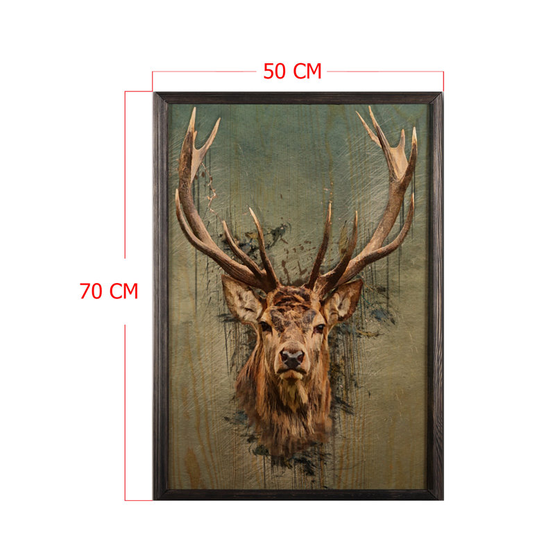 Perry Single Picture Frame Print on Wood, 70cm H x 50cm W x 2cm D