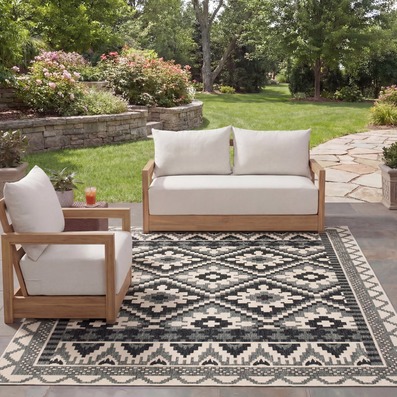 Tapis d'intérieur / extérieur Northpoint Veranda Performance Southwestern, Rectangle 8 pi x 11 pi