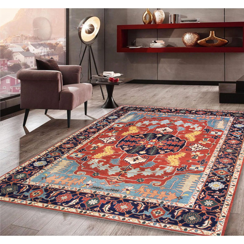 Serapi Hand Knotted Wool Oriental Area Rug, Rectangle 5' x 7'