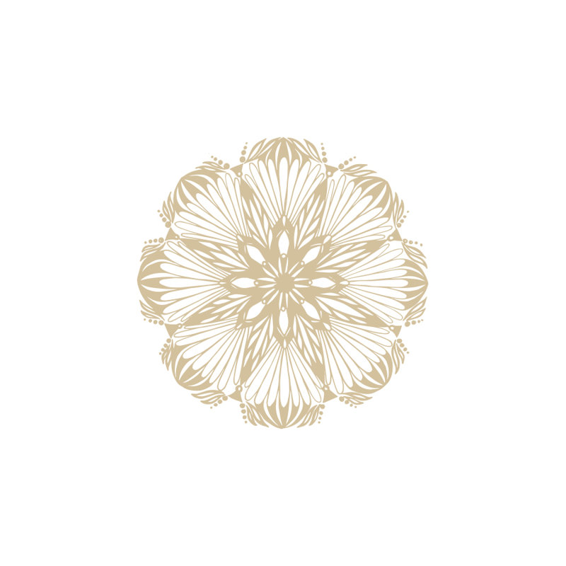 Décalcomanie murale yoga mandala, Beige