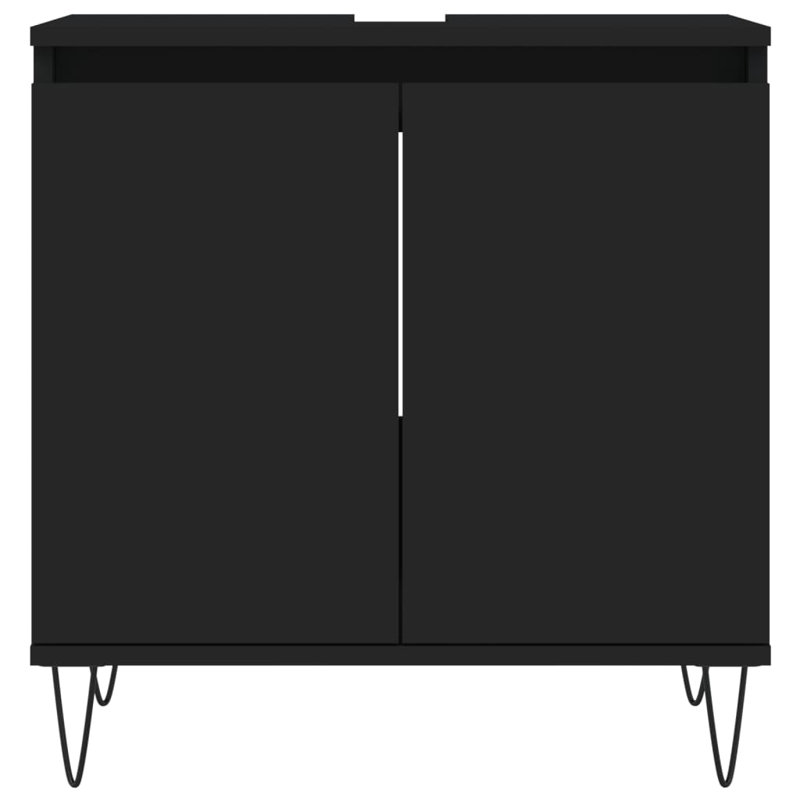 Obadiah Floor Mounted Bathroom Cabinet, Black