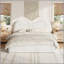 Très grand lit plateforme tapissier avec lattes de bois, blanc-129230576-129230579