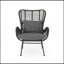 Chaise de patio en osier avec coussins (ensemble de 2)