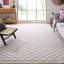 Tapis géométrique en laine et en coton tissé à la main Castillo-70812906
