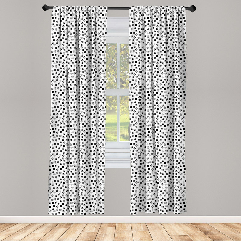 Paire de rideaux semi-transparents avec passe-tringle Mudcloth, 28 po x 84 po