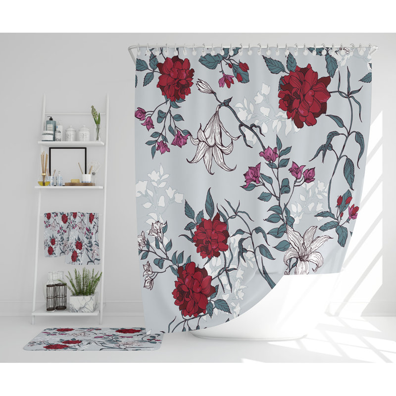 Nelrsa Polyester Shower Curtain Set