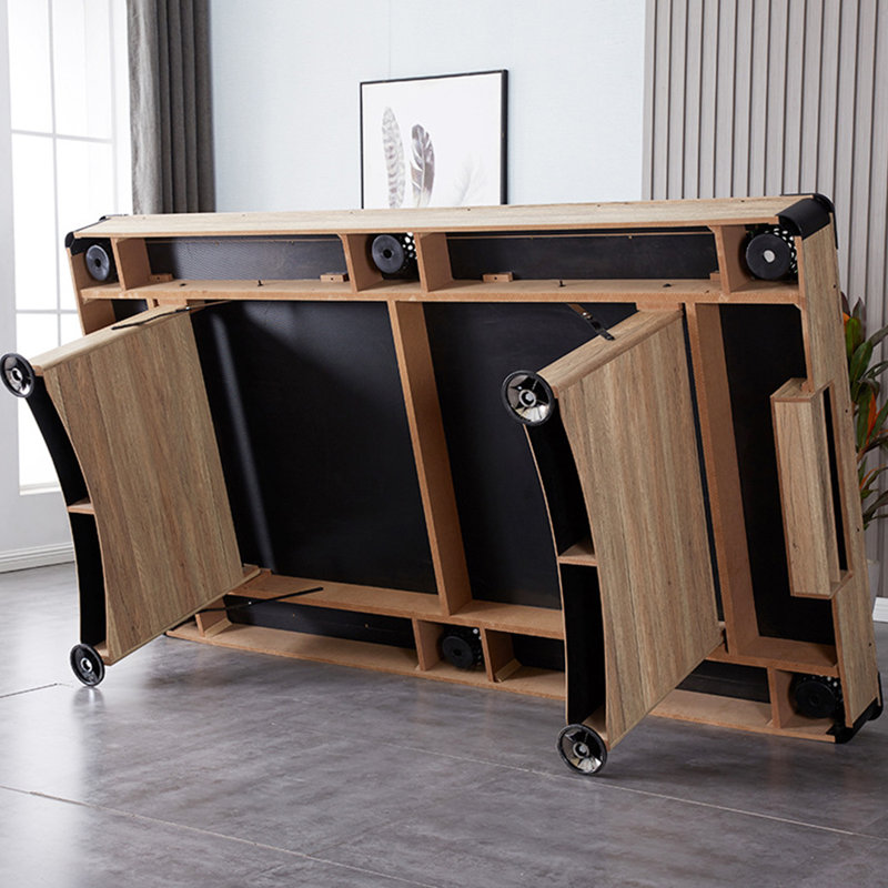 Table de billard multi-jeux 8 pi IQOWEL, Bleu, Bois, H 31,5 po x l 54 po x P 96 po