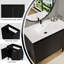 Ensemble de meuble-lavabo simple de style Mid-Century avec dessus de lavabo, portes à fermeture douce-1009864418-1009864429
