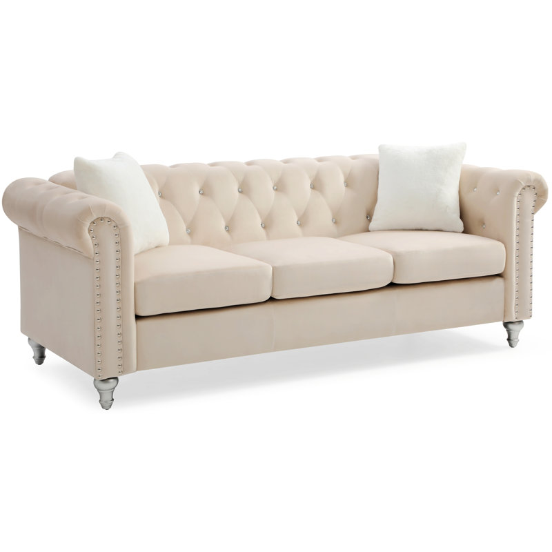 Canapé rembourré Calub, Beige