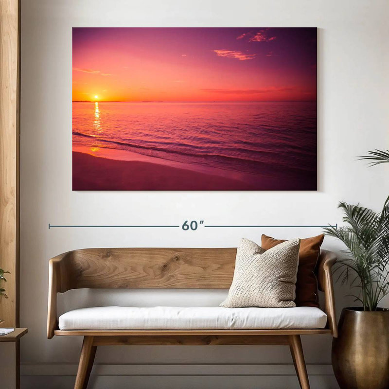Gillard Rosy Gillard coucher de soleil, H 34 po x l 51 po