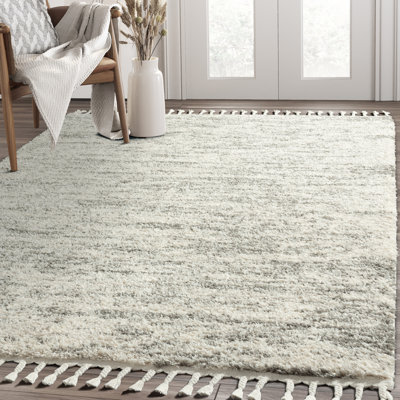 Tapis gris à poils longs Bruford
