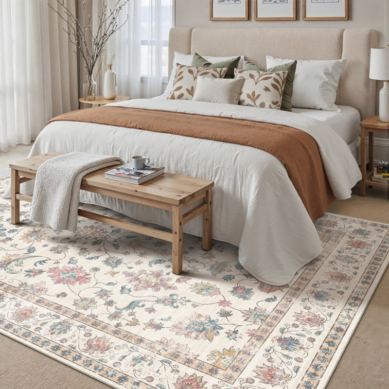 Tapis beige Luke, Rectangle 8 pi 6 po x 11 pi 6 po